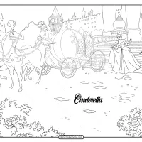 Printable Disney Cinderella Carriage Coloring Page 5 printable disney cinderella carriage coloring page