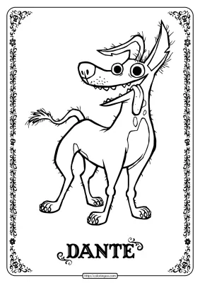 Printable Disney Coco Dante Coloring Pages – 01