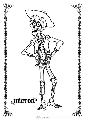 Printable Disney Coco Hector Coloring Pages