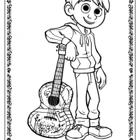 printable disney coco miguel coloring pages