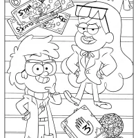 printable disney gravity falls coloring page