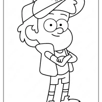 printable disney gravity falls dipper coloring page