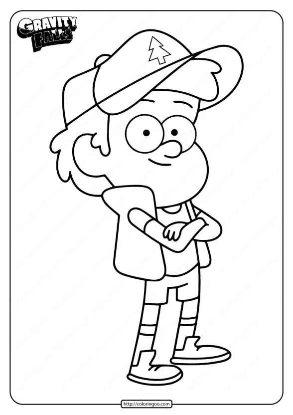 Printable Disney Gravity Falls Dipper Coloring Page 1 printable disney gravity falls dipper coloring page