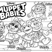 printable disney muppet babies pdf coloring book