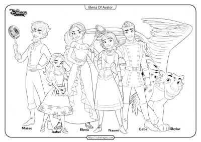 Printable Elena Of Avalor Coloring Book and Pages