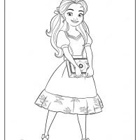 printable elena of avalor isabel coloring pages