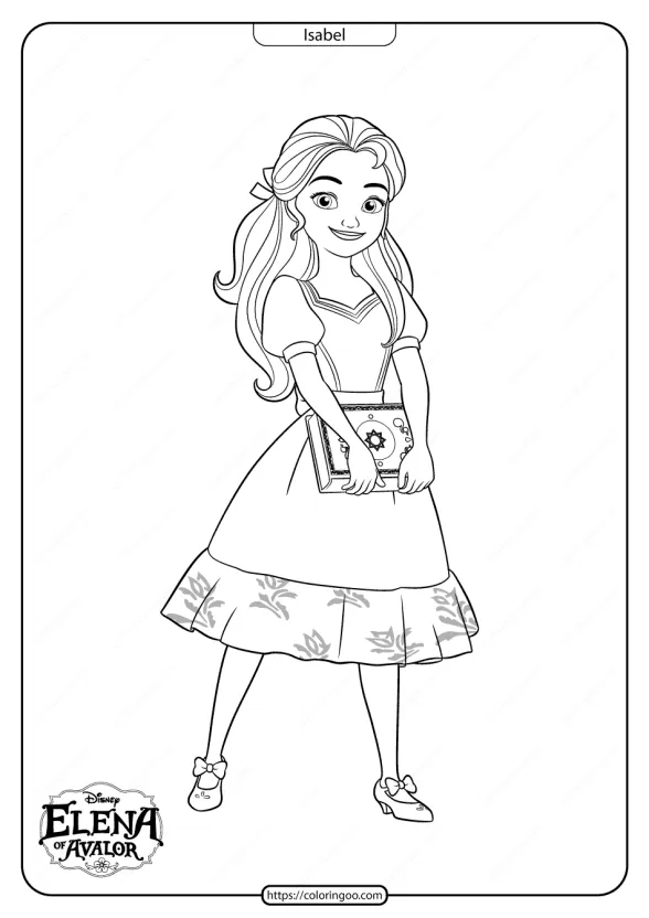 Printable Elena Of Avalor Isabel Coloring Pages 1 printable elena of avalor isabel coloring pages