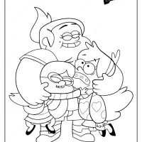 printable gravity falls best friends forever bbf coloring