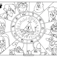printable gravity falls characters coloring pages