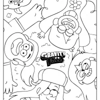 printable gravity falls coloring pages