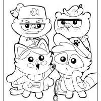 printable gravity falls cute animals coloring page