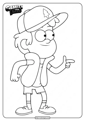 Printable Gravity Falls Dipper Coloring Page