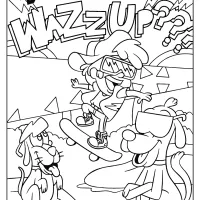 printable gravity falls dipper skateboarding coloring page