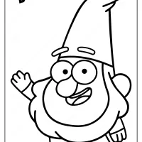 printable gravity falls friendly gnome jeff coloring page