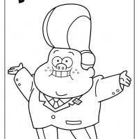 printable gravity falls gideon gleeful coloring page