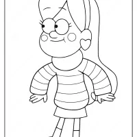 printable gravity falls mabel coloring page