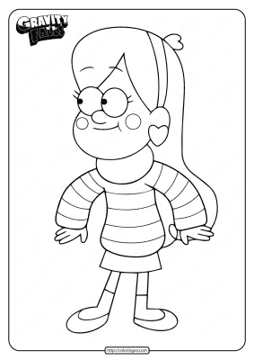 Printable Gravity Falls Mabel Coloring Page