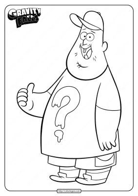 Printable Gravity Falls Soos Ramirez Coloring Pages