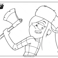 printable gravity falls wendy coloring pages