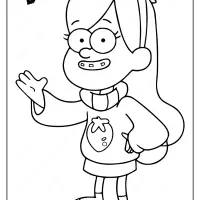 printable gravity mabel coloring page