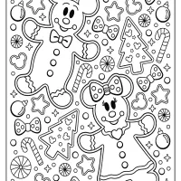 printable mickey minnie mouse holiday coloring page