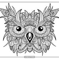 printable owl mandala coloring pages