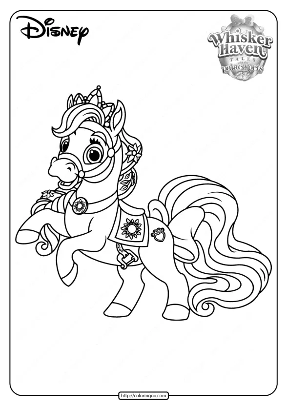 Printable Palace Pets Blondie PDF Coloring Pages 1 printable palace pets blondie pdf coloring pages