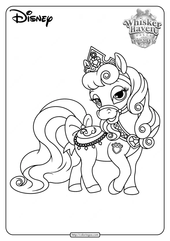 Printable Palace Pets Bloom PDF Coloring Pages 1 printable palace pets bloom pdf coloring pages