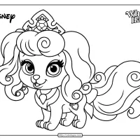 printable palace pets macaron pdf coloring pages