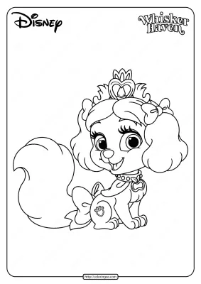 Printable Palace Pets Muffin Pdf Coloring Page