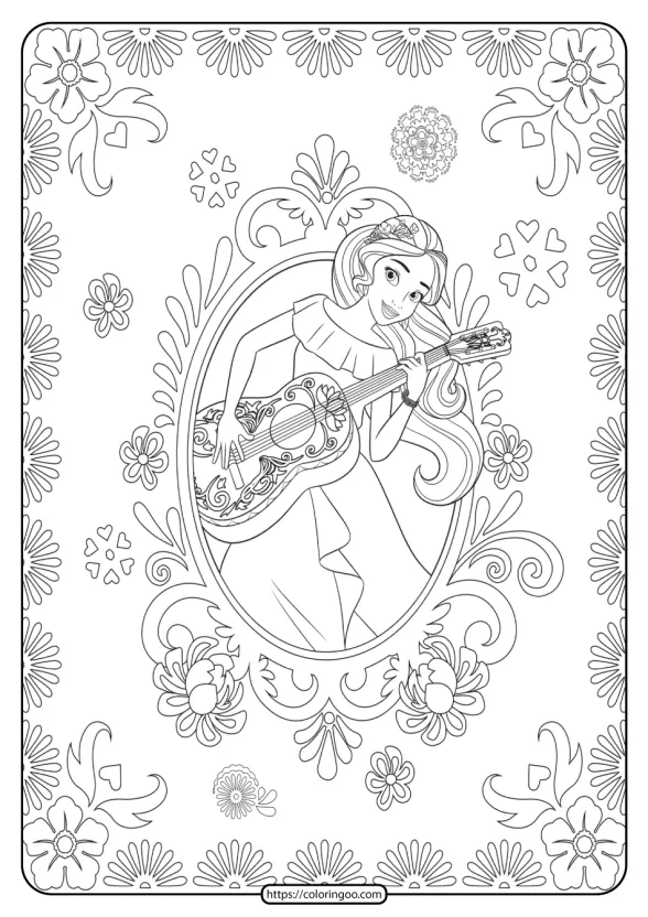 Princess Elena Of Avalor Pdf Coloring Pages 1 printable princess elena of avalor coloring pages