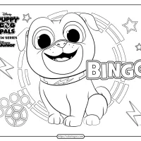 Printable Puppy Dog Pals Bingo Coloring Book Page 38 printable puppy dog pals bingo coloring book page