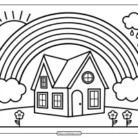 printable rainbow coloring book for kids