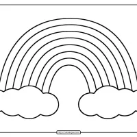 printable rainbow coloring page for kids