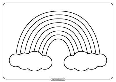 Printable Rainbow Coloring Page for Kids
