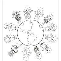 printable small world pdf coloring page