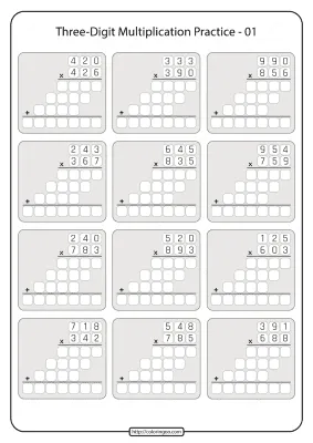 Printable 5th Grade Multiplication Worksheet 01