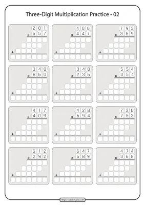 Printable 5th Grade Multiplication Worksheet 02