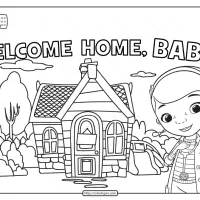 Doc Mcstuffins Welcome Home Baby Coloring Page 1 Disney Doc Mcstuffins Welcome Home Baby Coloring Page