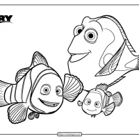 Disney Finding Dory Marlin Nemo Coloring Pages