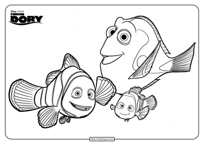 Disney Finding Dory Marlin Nemo Coloring Pages