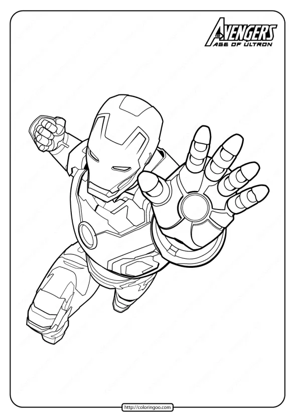 Marvel Avengers Iron Man Pdf Coloring Pages