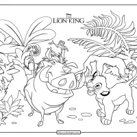 Printable Disney The Lion King Coloring Page