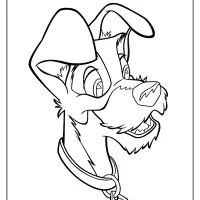 Printable Lady and the Tramp Coloring Page 03