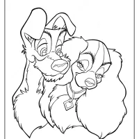 Printable Lady and the Tramp Coloring Page 05