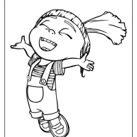 Printable Minions Agnes Pdf Coloring Page