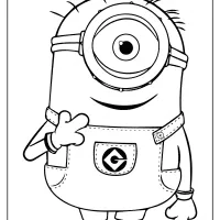 Printable Minions Carl Pdf Coloring Page