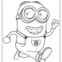 Printable Minions Dave Pdf Coloring Page