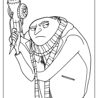 Printable Minions Felonius Gru Pdf Coloring Page