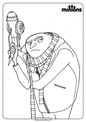Printable Minions Felonius Gru Pdf Coloring Page